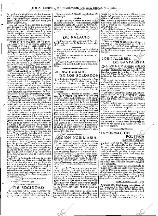 ABC MADRID 27-12-1909 página 7