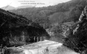 Vista del pueblo de las Caldas (Asturias)