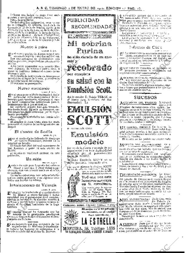 ABC MADRID 09-01-1910 página 13