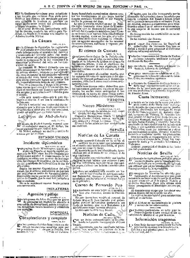 ABC MADRID 13-01-1910 página 12