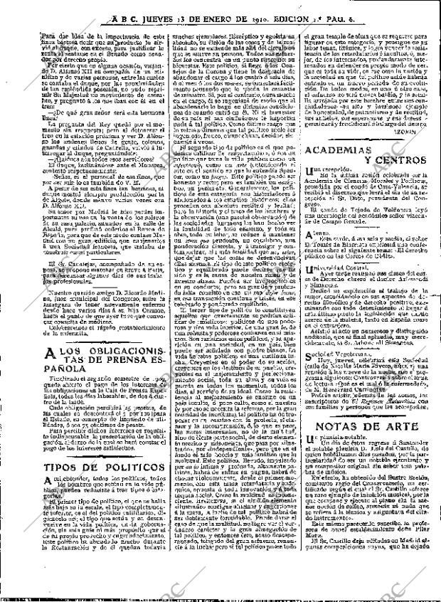 ABC MADRID 13-01-1910 página 6