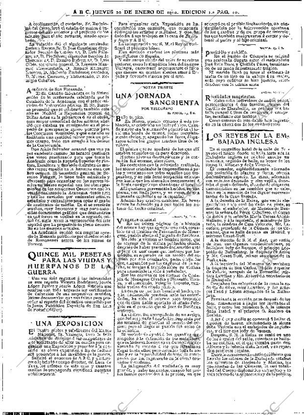 ABC MADRID 20-01-1910 página 10
