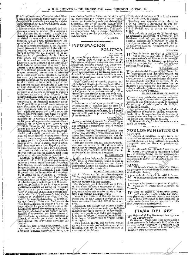 ABC MADRID 20-01-1910 página 6