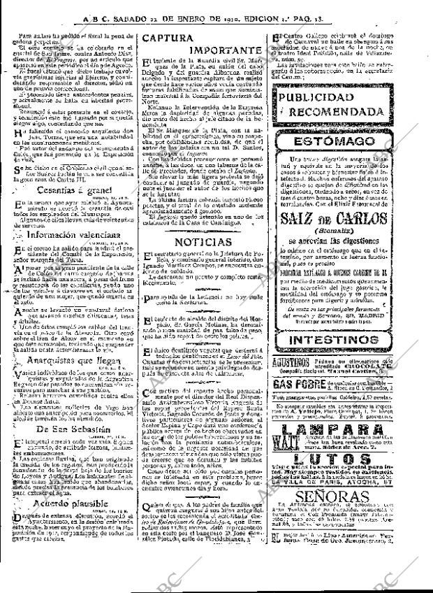 ABC MADRID 22-01-1910 página 13