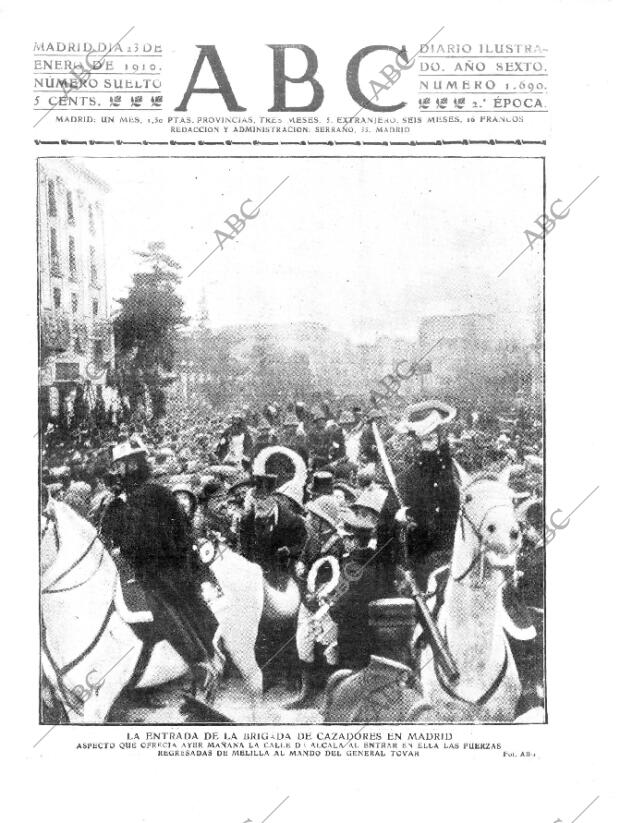 ABC MADRID 23-01-1910 página 1