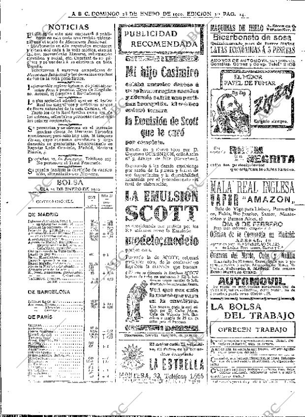 ABC MADRID 23-01-1910 página 14