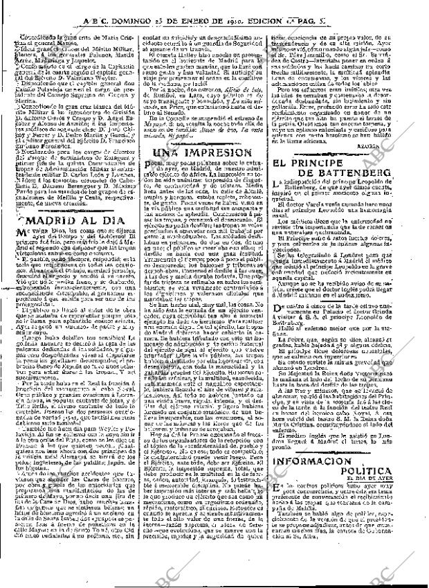 ABC MADRID 23-01-1910 página 5