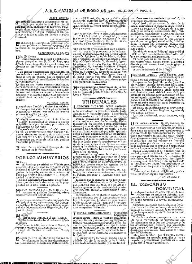 ABC MADRID 25-01-1910 página 8