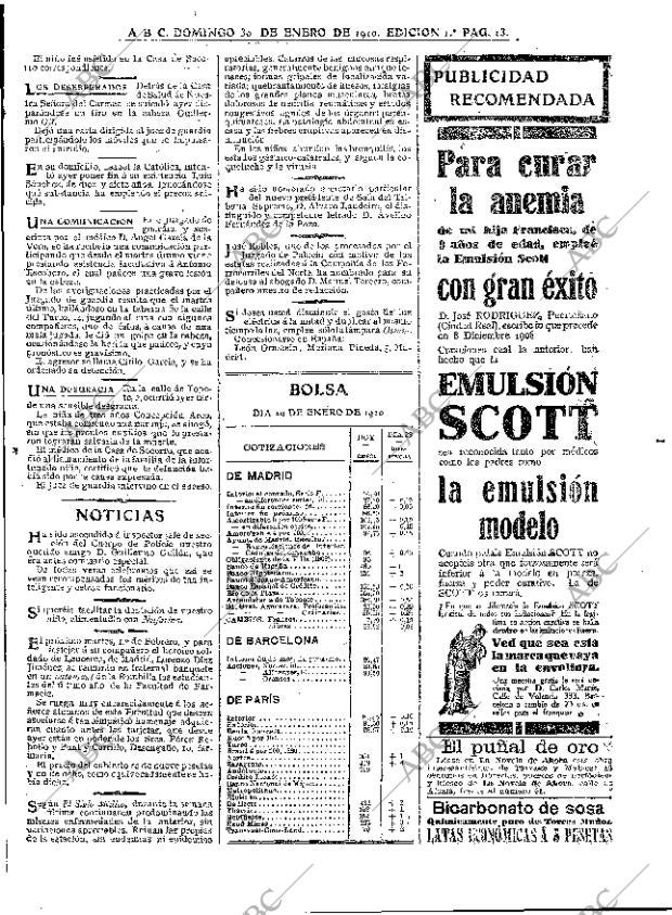 ABC MADRID 30-01-1910 página 13