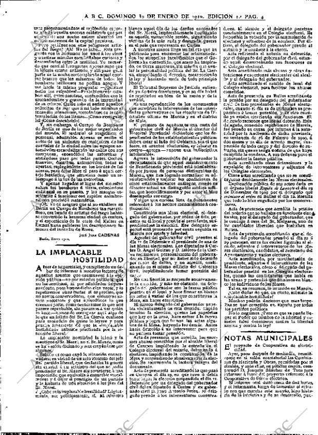 ABC MADRID 30-01-1910 página 4