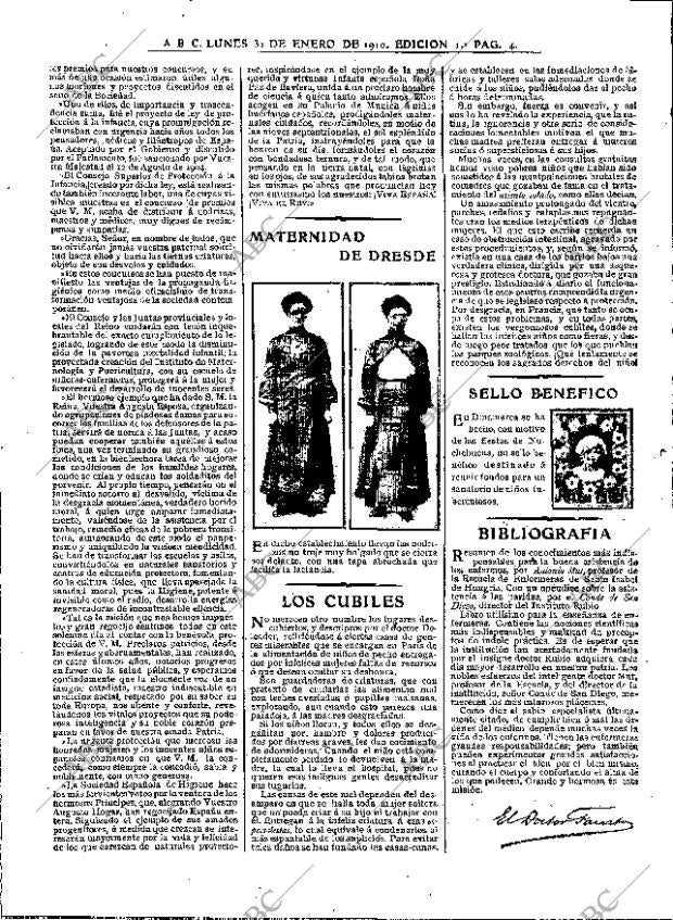ABC MADRID 31-01-1910 página 4