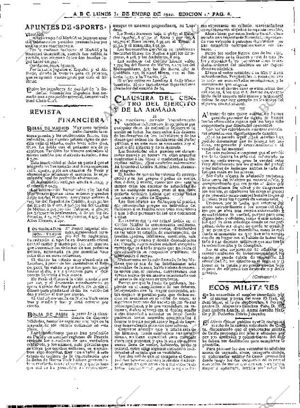 ABC MADRID 31-01-1910 página 8
