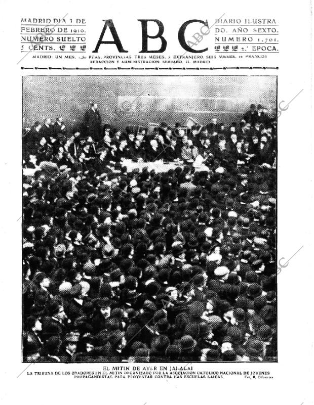 ABC MADRID 03-02-1910 página 1