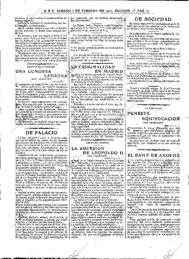 ABC MADRID 05-02-1910 página 6