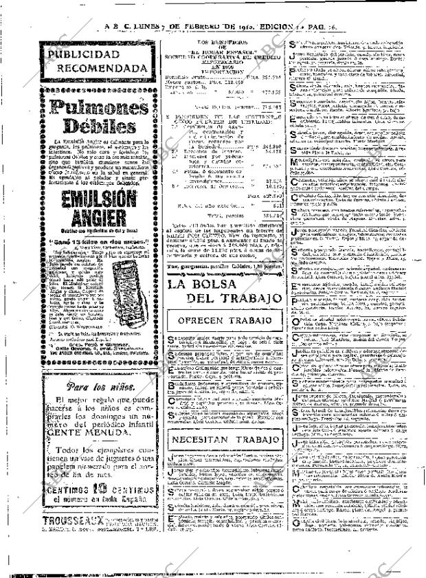 ABC MADRID 07-02-1910 página 16