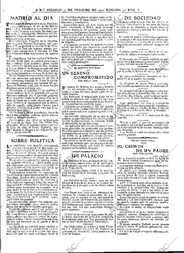 ABC MADRID 11-02-1910 página 5
