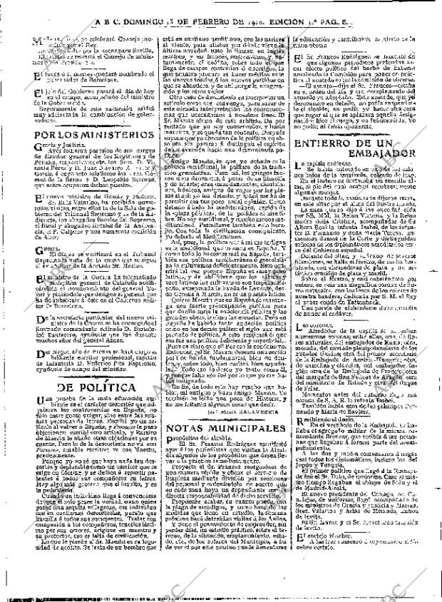 ABC MADRID 13-02-1910 página 8