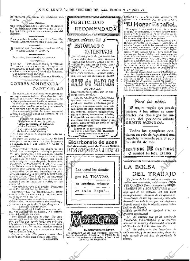 ABC MADRID 14-02-1910 página 15