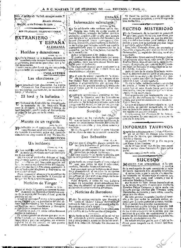 ABC MADRID 15-02-1910 página 12