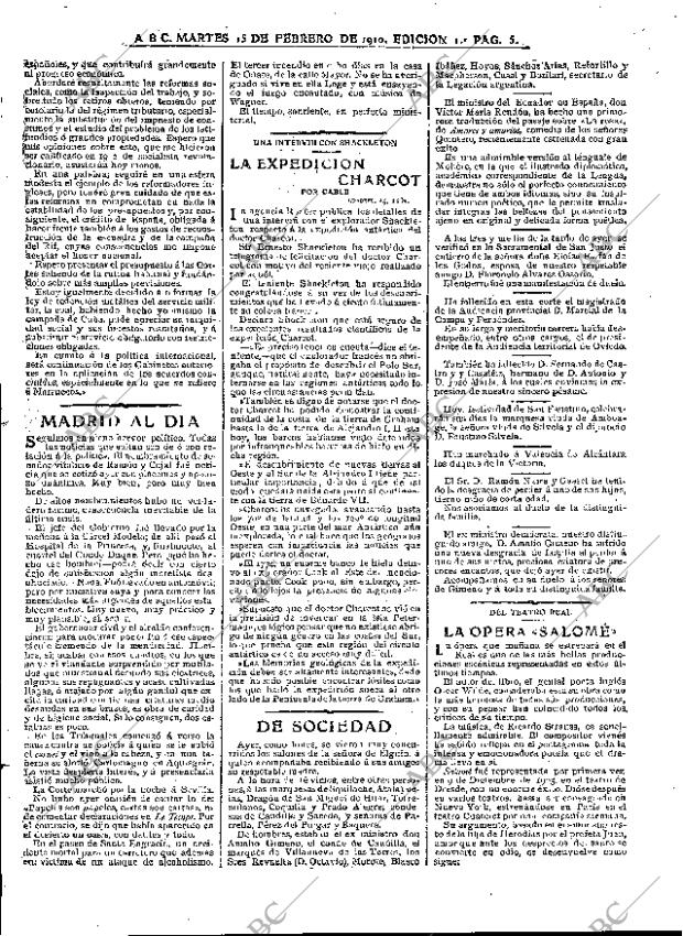 ABC MADRID 15-02-1910 página 5