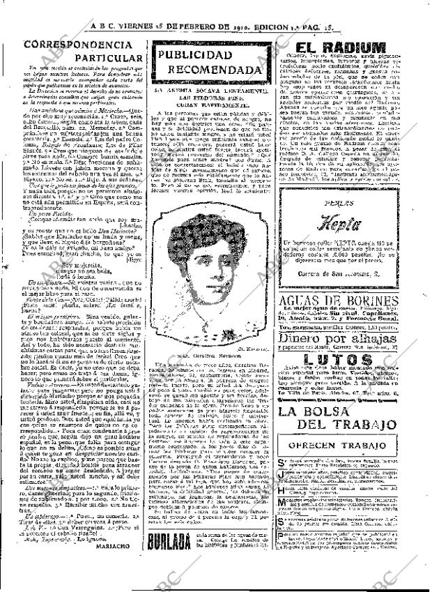 ABC MADRID 25-02-1910 página 15