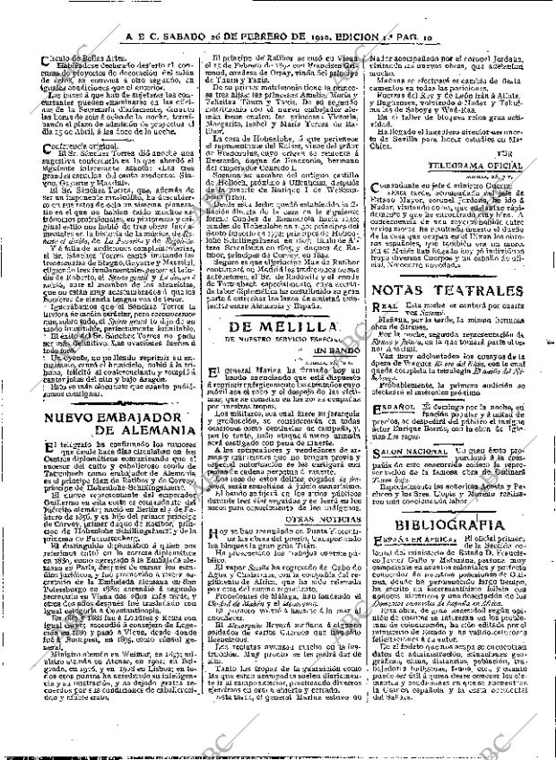 ABC MADRID 26-02-1910 página 10