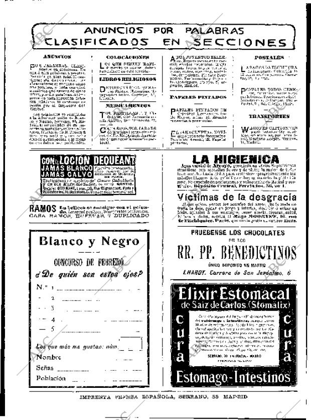 BLANCO Y NEGRO MADRID 26-02-1910 página 28
