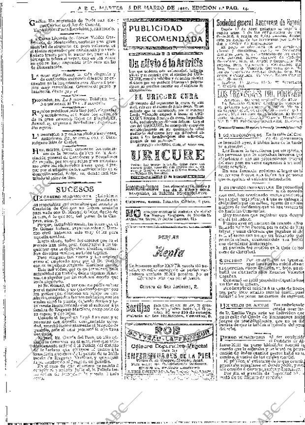 ABC MADRID 15-03-1910 página 14