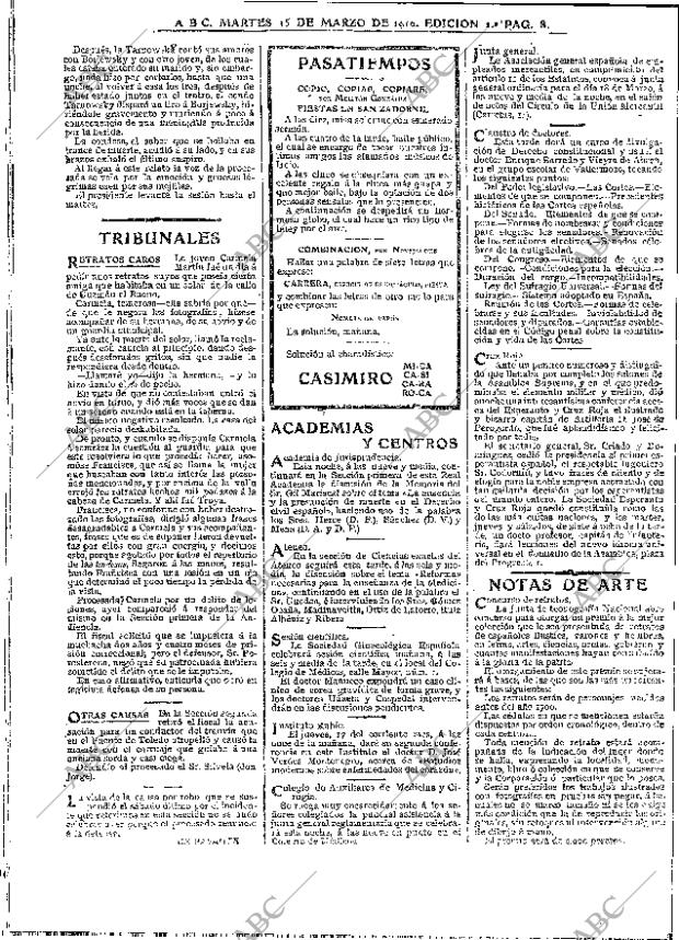 ABC MADRID 15-03-1910 página 8