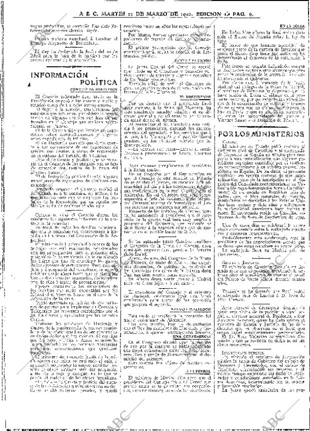 ABC MADRID 22-03-1910 página 6