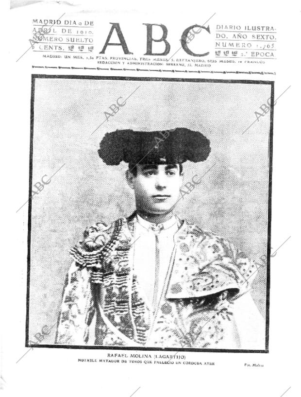 ABC MADRID 09-04-1910 página 1