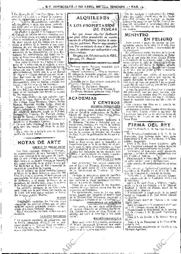 ABC MADRID 13-04-1910 página 10