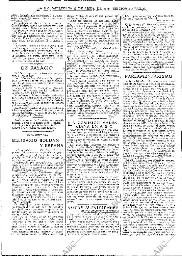 ABC MADRID 13-04-1910 página 6