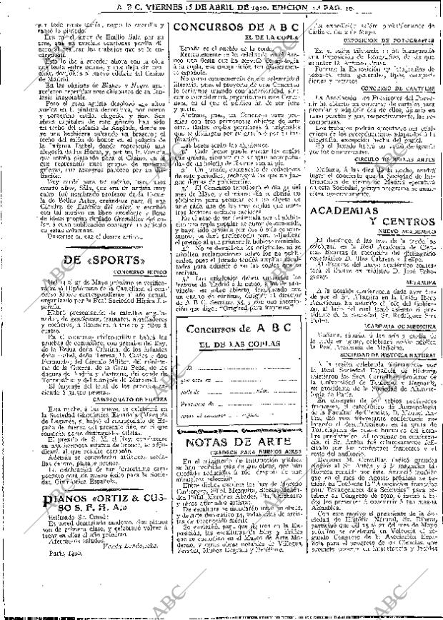 ABC MADRID 15-04-1910 página 10