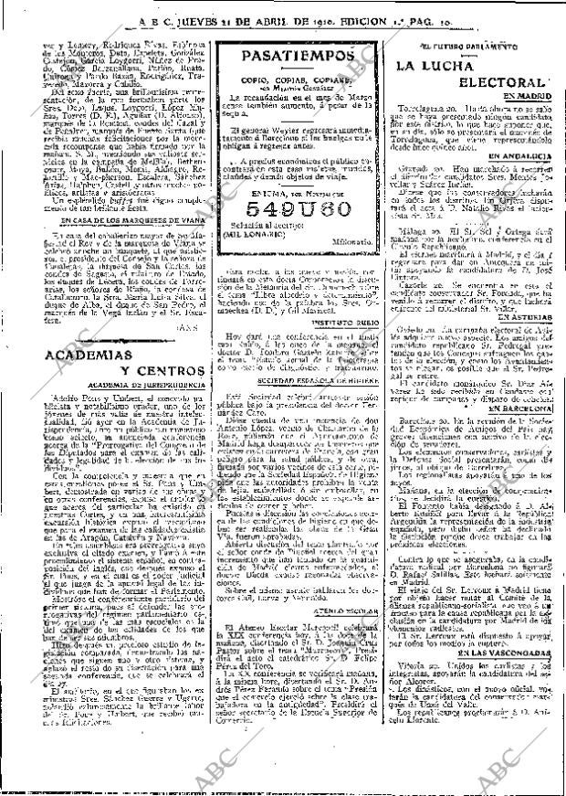 ABC MADRID 21-04-1910 página 10