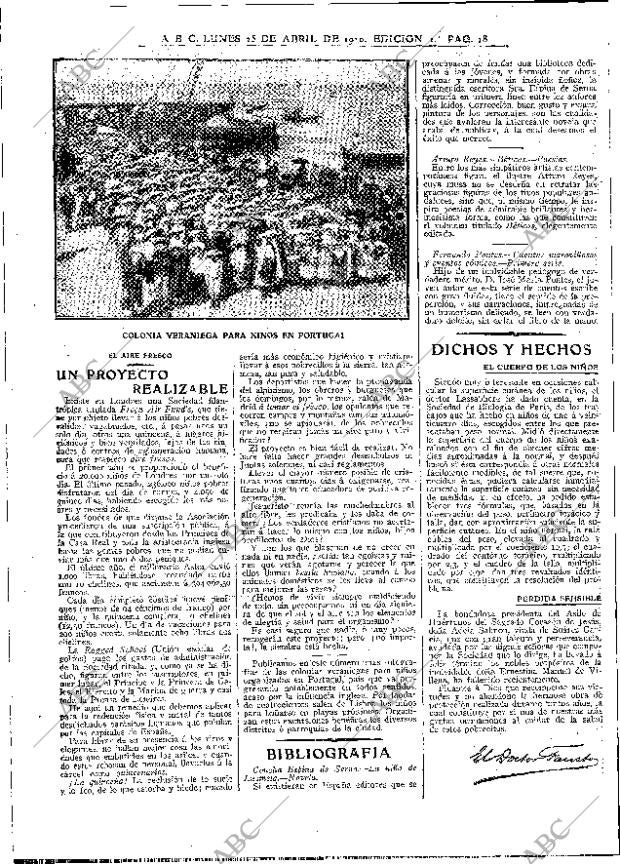 ABC MADRID 25-04-1910 página 18