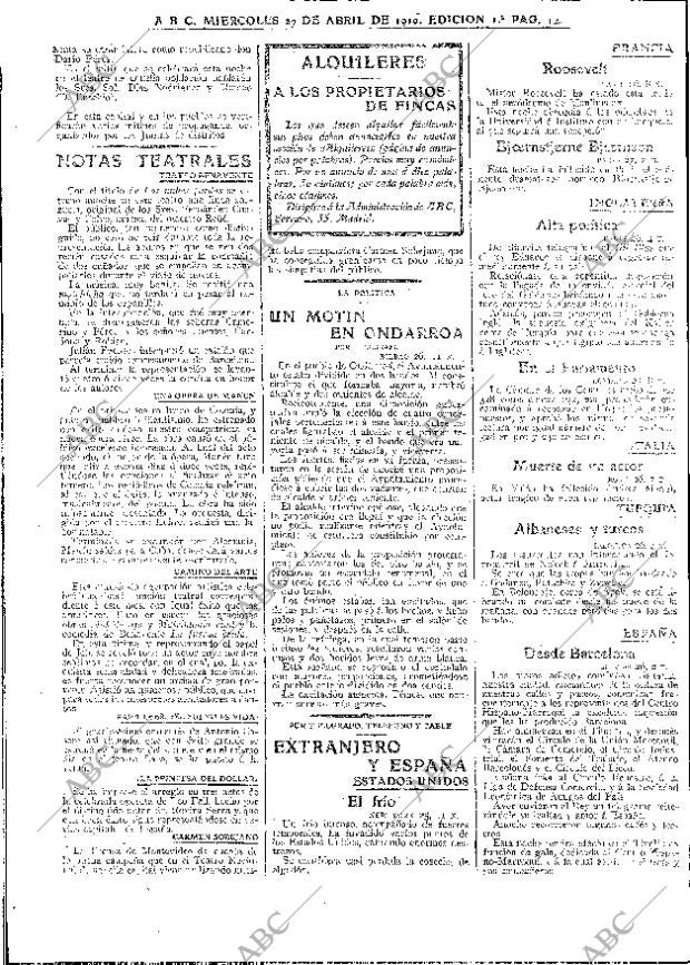 ABC MADRID 27-04-1910 página 14