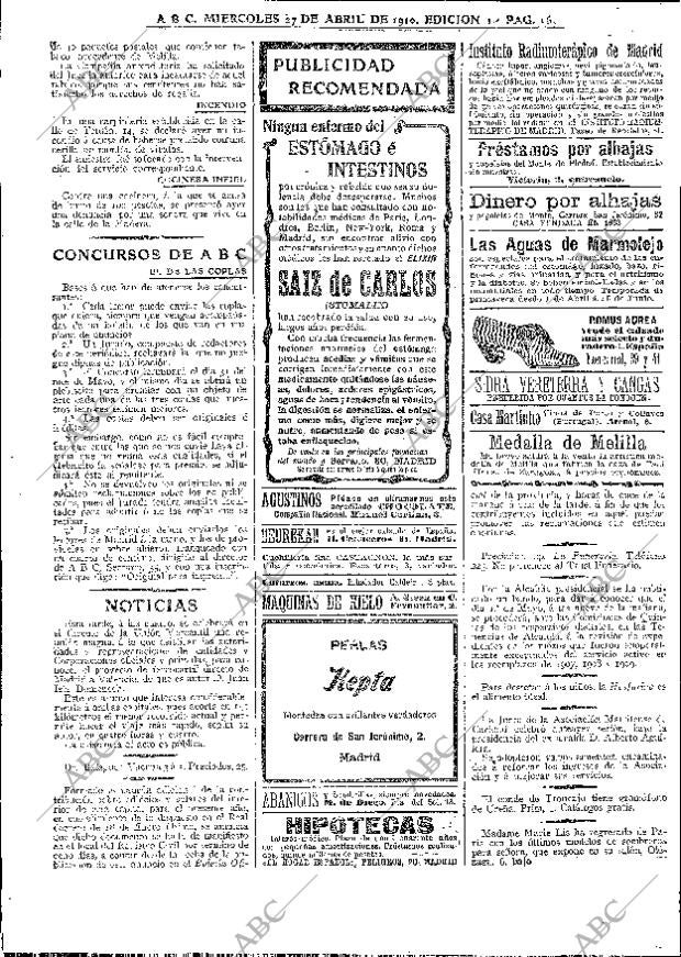 ABC MADRID 27-04-1910 página 16