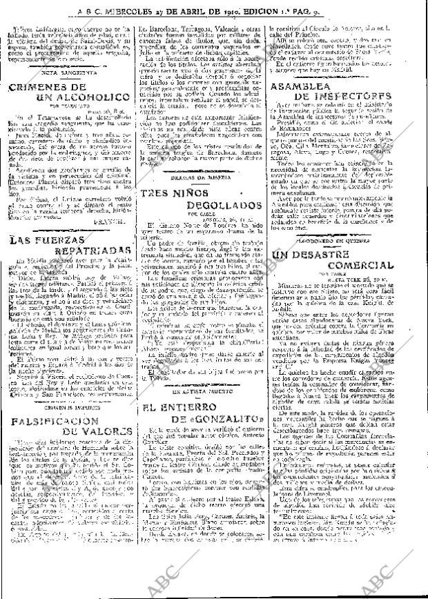 ABC MADRID 27-04-1910 página 9