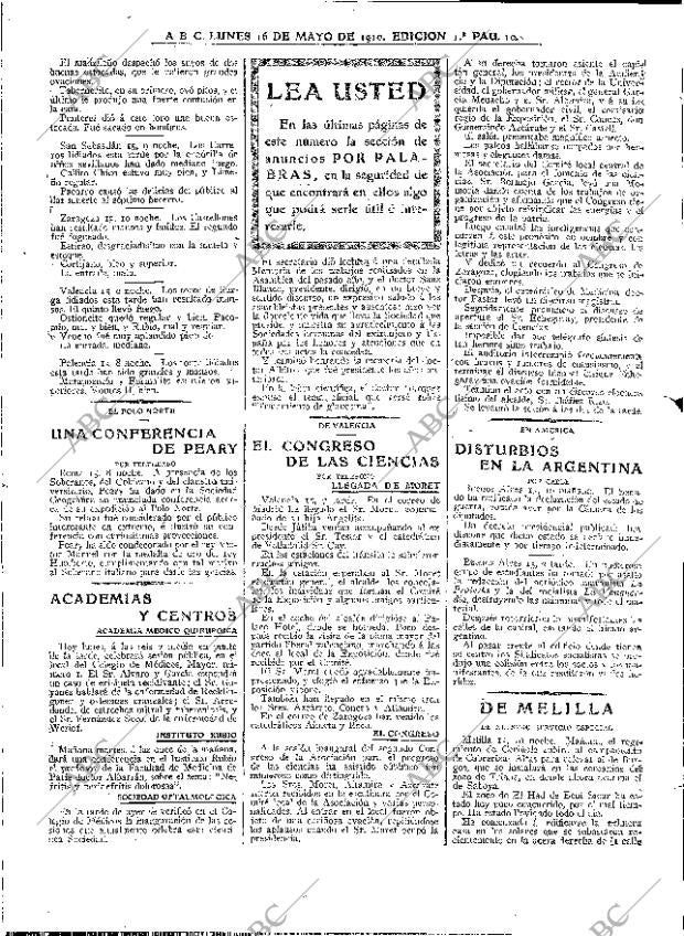 ABC MADRID 16-05-1910 página 10