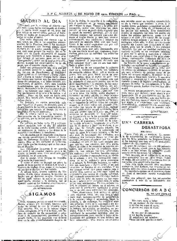 ABC MADRID 17-05-1910 página 4