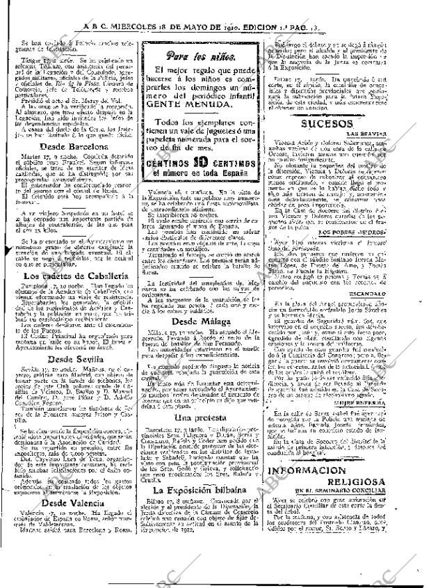 ABC MADRID 18-05-1910 página 13