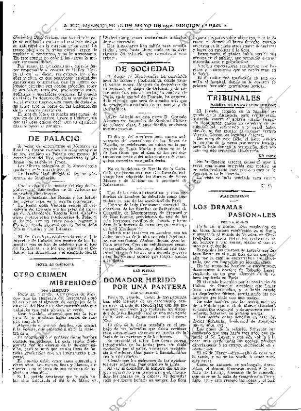 ABC MADRID 18-05-1910 página 5