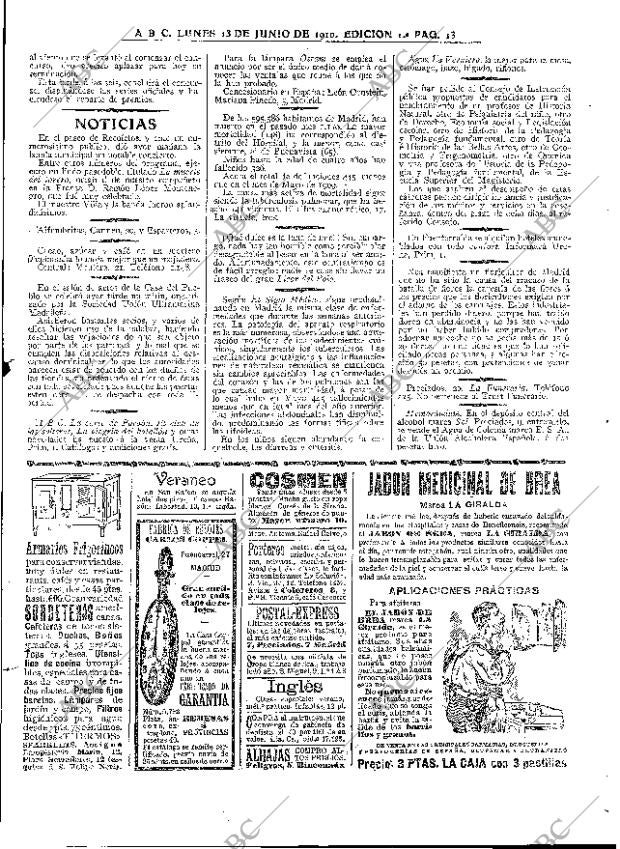 ABC MADRID 13-06-1910 página 13