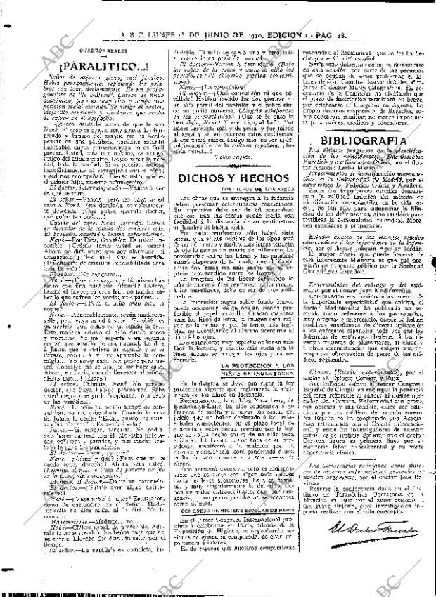 ABC MADRID 13-06-1910 página 18