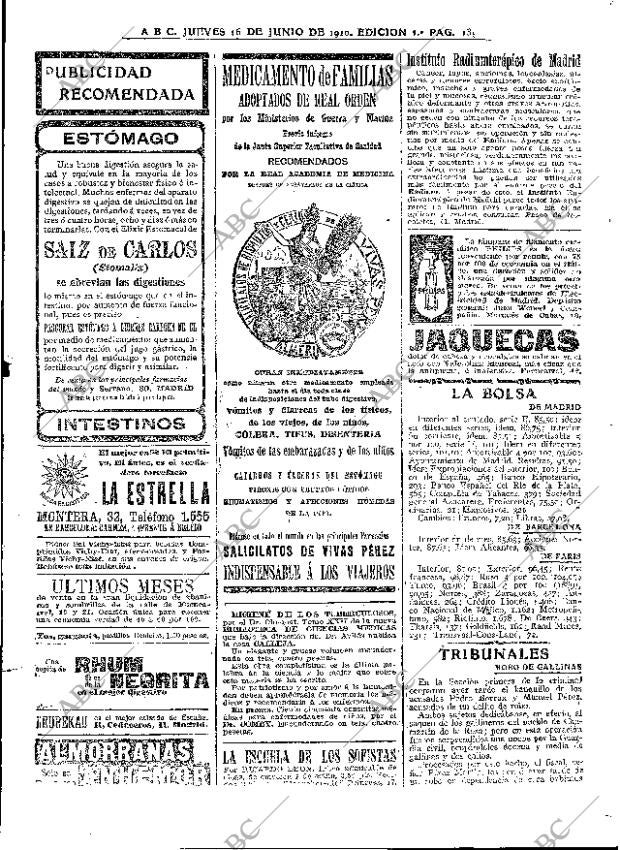 ABC MADRID 16-06-1910 página 13