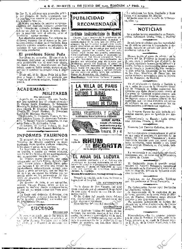 ABC MADRID 21-06-1910 página 14