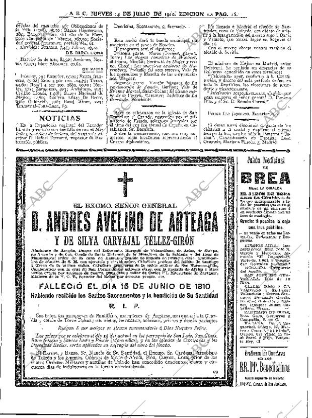ABC MADRID 14-07-1910 página 15