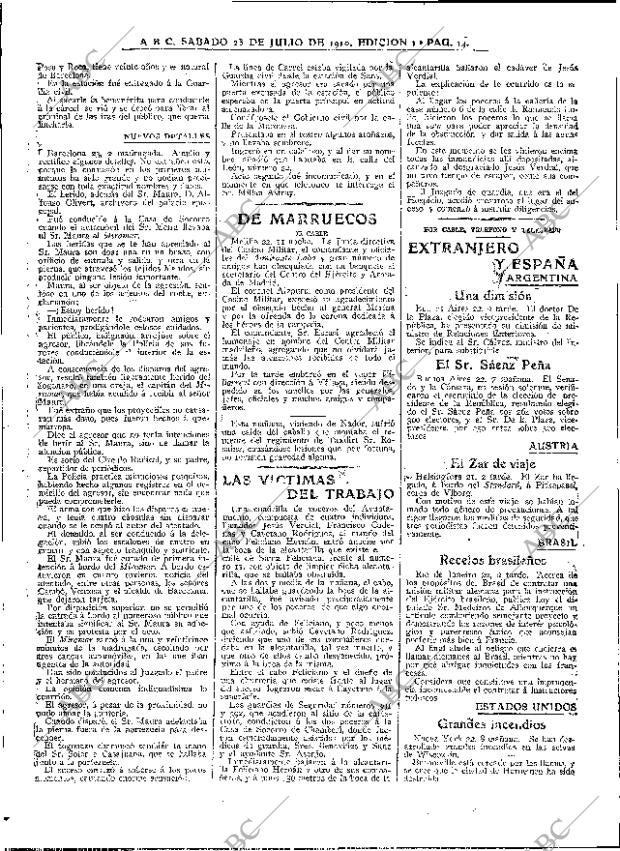 ABC MADRID 23-07-1910 página 14