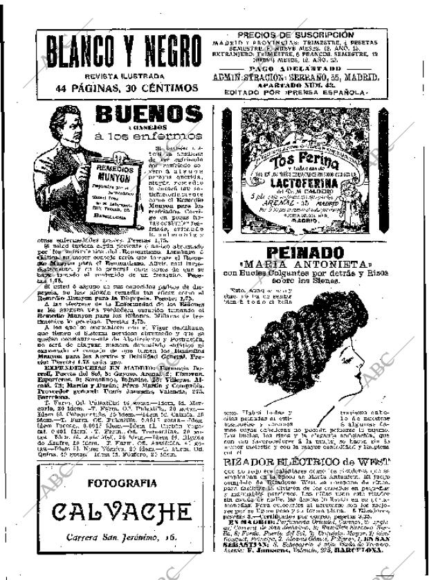 BLANCO Y NEGRO MADRID 31-07-1910 página 3